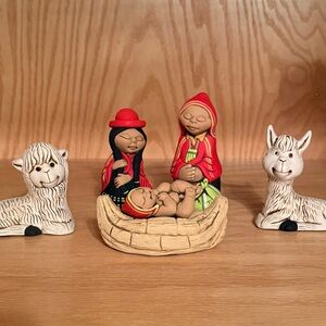 Handcrafted Nativity Scene Figurines Set
